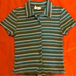 Green small Sky and Sparrow button up shirt